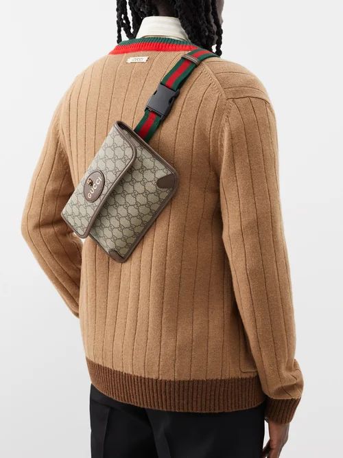 Gucci - GG-jacquard Coated-canvas Shoulder Bag - Mens - Brown Multi | Matches (US)