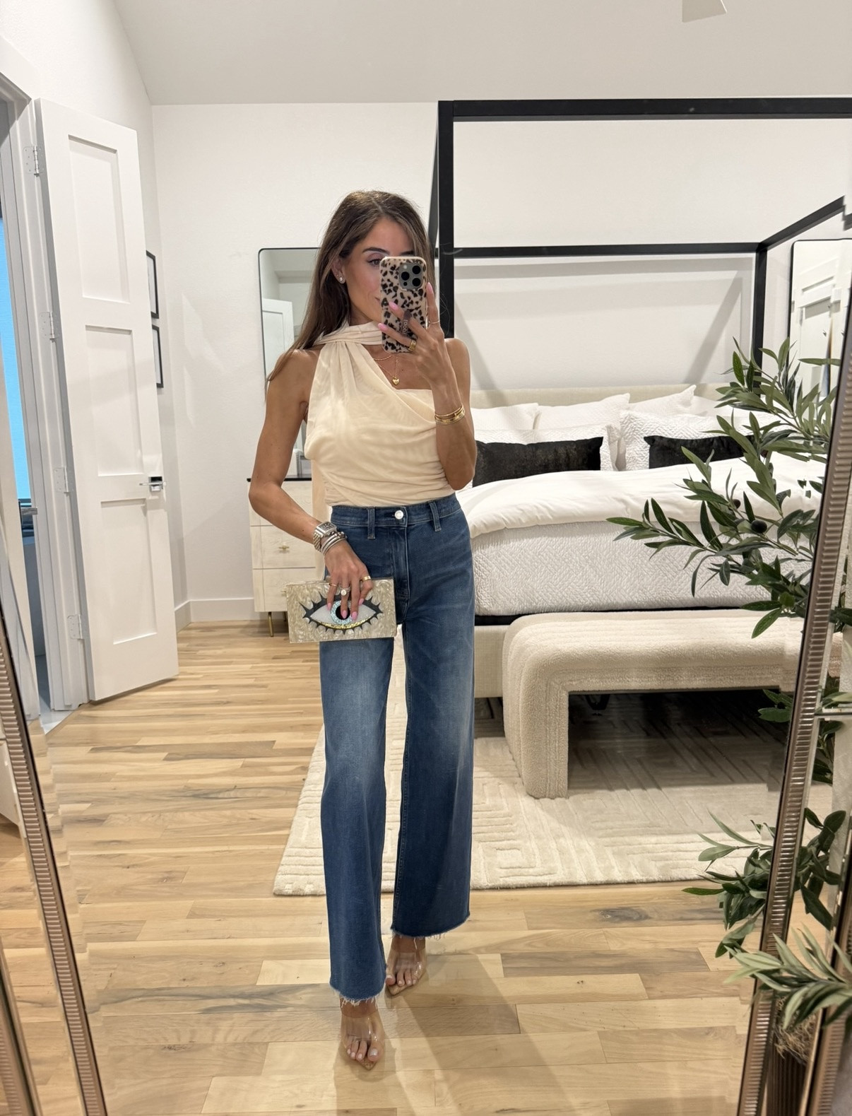 Date night outfit jeans heels summer top outfit Amazon finds

#LTKootd