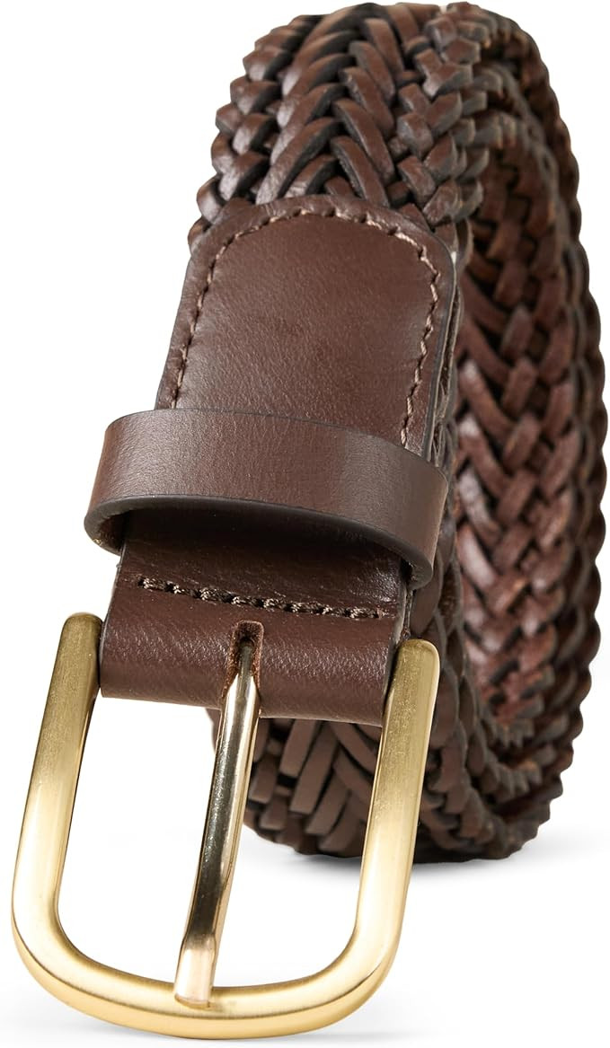 Amazon Essentials Women's Leather Woven Belt | Amazon (US)