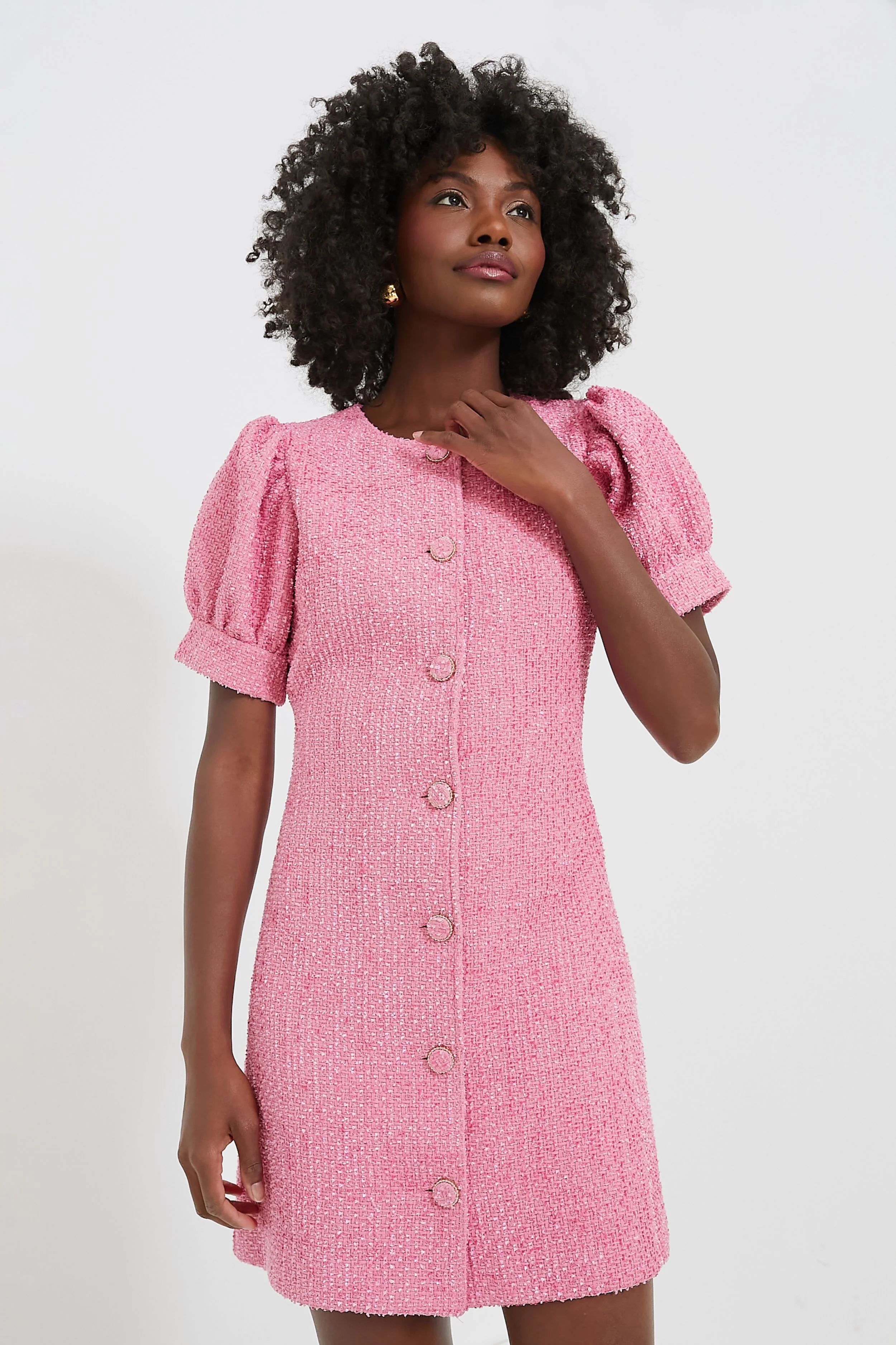 Pink Tweed Kit Mini Dress | Tuckernuck (US)