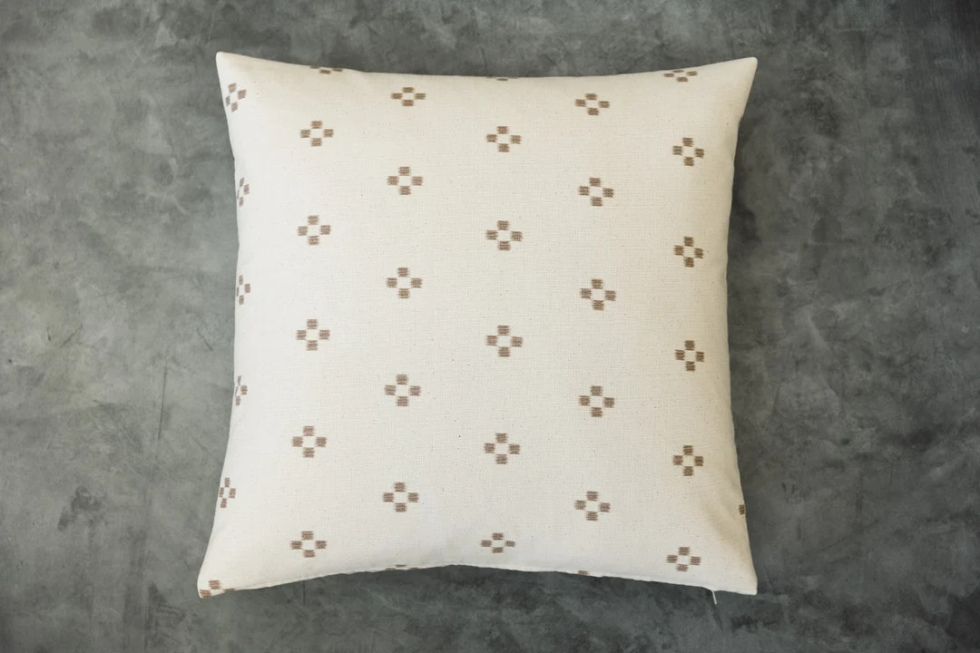 Hmong Pillow Cover Hmong Print Woven Pillow Cover Neutral - Etsy | Etsy (US)