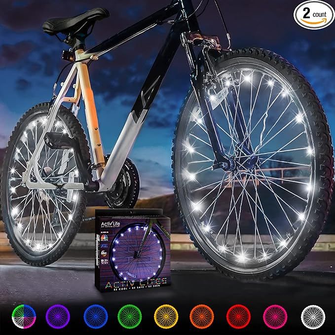 Activ Life 2-Tire Pack LED Bike Wheel Lights with Batteries Included! Get 100% Brighter and Visib... | Amazon (US)