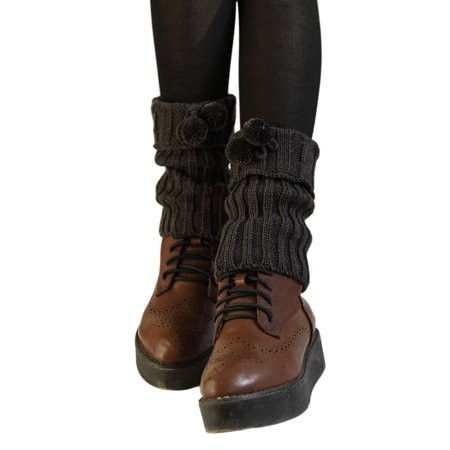 Avamo Womens Plain Color Ankle Socks Winter Thermal Kintted Leg Warmers Footless Short Boot Cuff | Walmart (US)