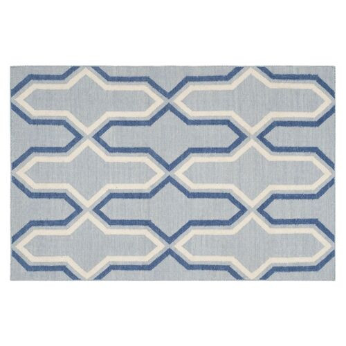 Celeste Dhurrie Rug, Blue | One Kings Lane