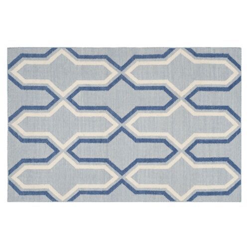 Celeste Dhurrie Rug, Blue | One Kings Lane