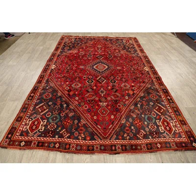 One-of-a-Kind Hand-Knotted Abadeh Red 6'1" x 9'6" Wool Area Rug | Wayfair North America