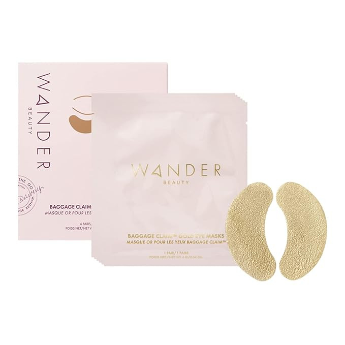 Gold Under Eye Patches | WANDER BEAUTY BAGGAGE CLAIM | Under Eye Mask, Brightens Dark Circles, Hy... | Amazon (US)