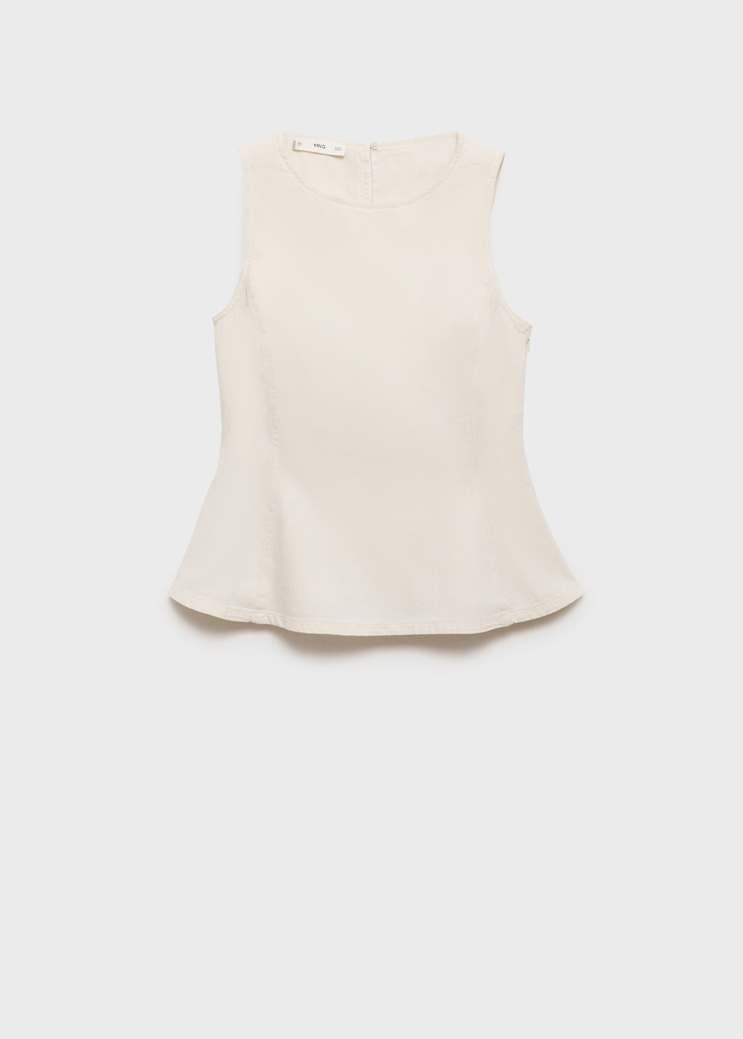 Flared denim top - Women | MANGO United Kingdom | MANGO (UK)