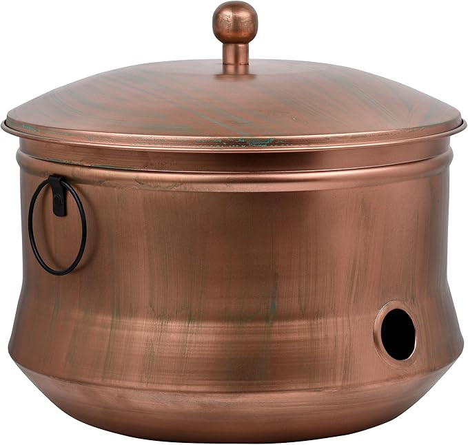 LifeSmart Hose Storage Pot and Lid | Hose Container Pot 16 x 12" - Handmade Slight Design Variati... | Amazon (US)