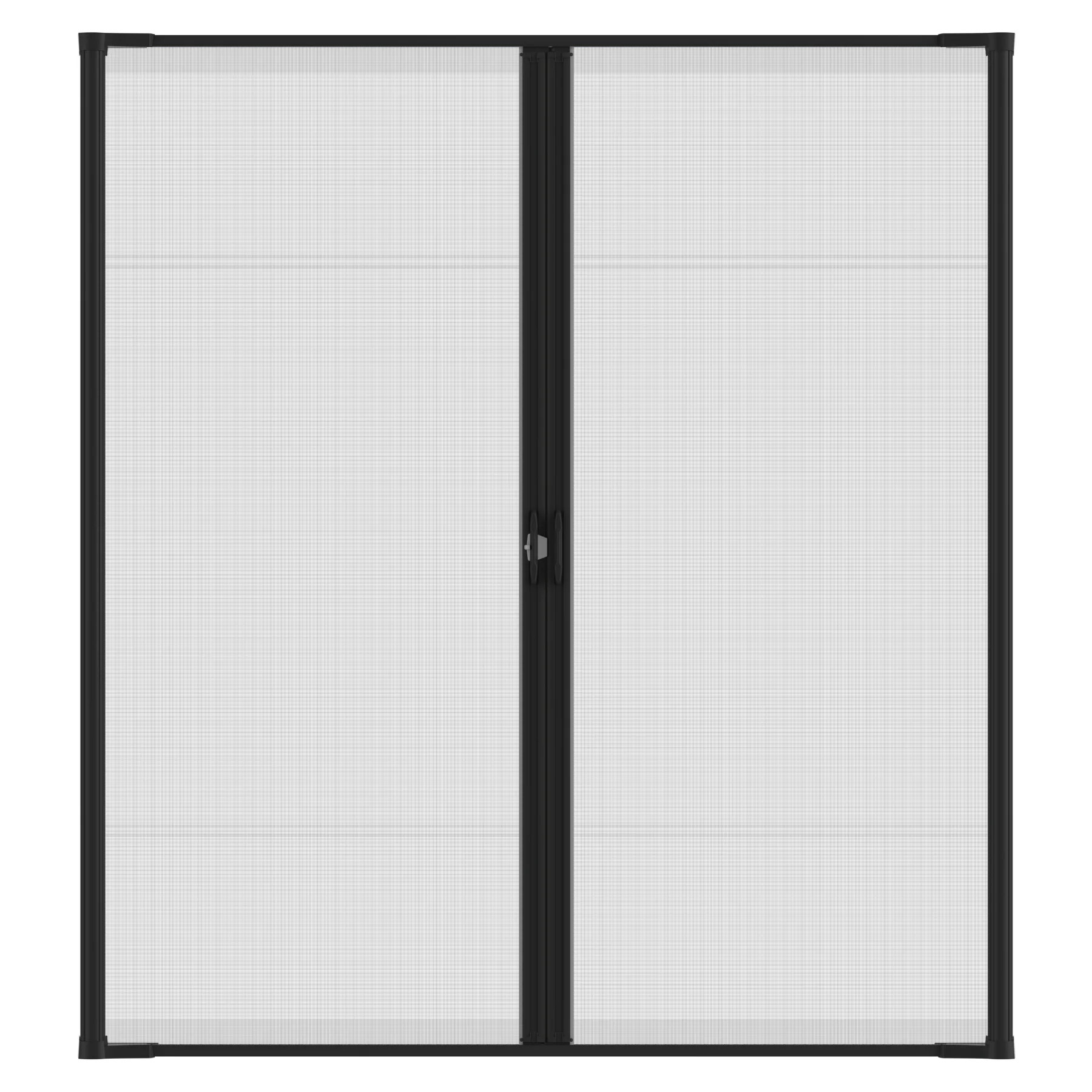 LARSON Brisa Bi-parting Retractable Screen door 72-in x 80-in Black Aluminum Double (Handle Included) | 77220571 | Lowe's