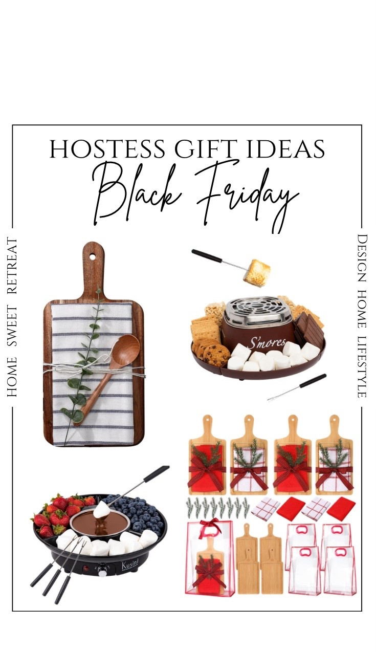 Some really cute hostess gift ideas. I love the idea of bringing smores or fondue for dessert with the smores or fondue kit as a hostess gift. So cute !