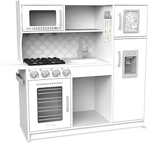 Melissa & Doug Wooden Chef’s Pretend Play Toy Kitchen With “Ice” Cube Dispenser – Cloud W... | Amazon (US)