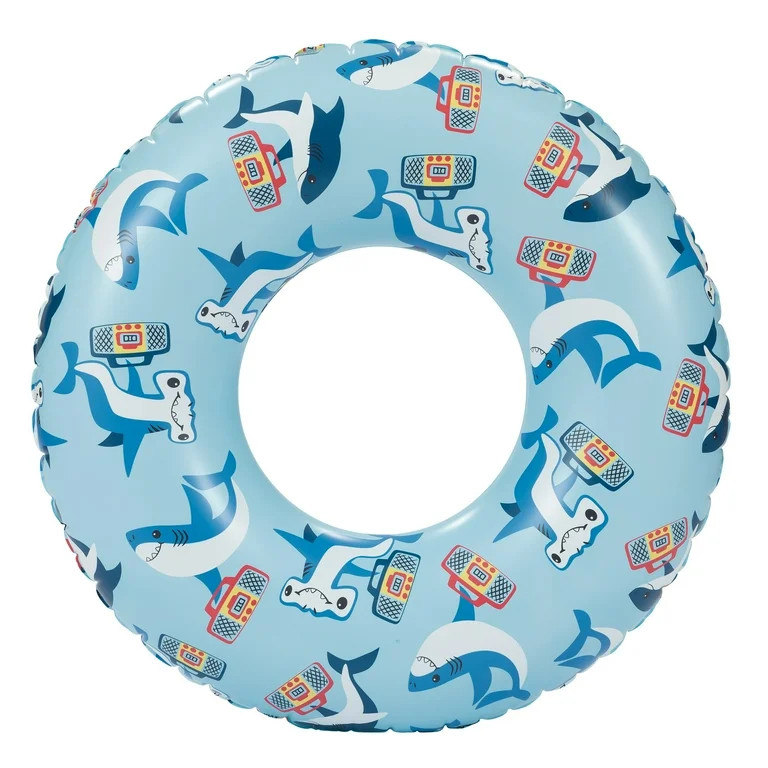 Bluescape Blue Shark Inflatable Swim Tube Pool Float, for Kids, Age 9 & up, Unisex - Walmart.com | Walmart (US)