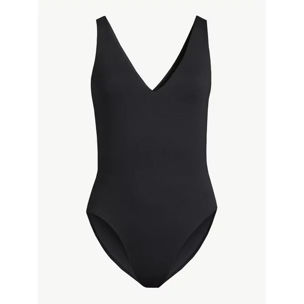Scoop Women's Sleeveless Double V Fitted Bodysuit | Walmart (US)