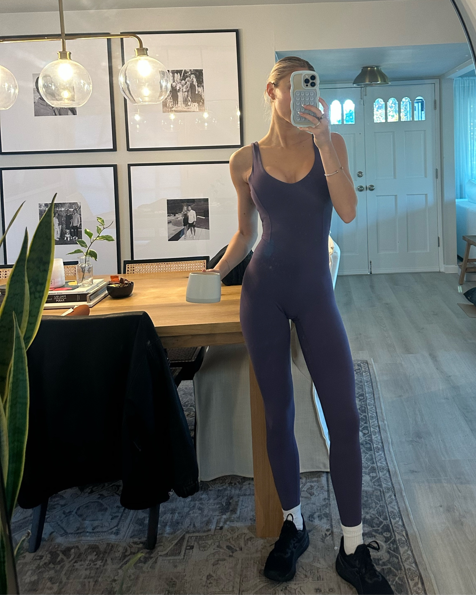 best jumpsuit so comfy & flattering 💜 code SWEATANDTELL 