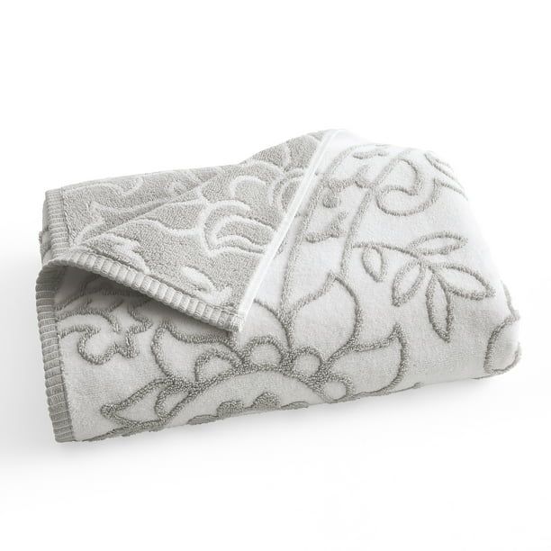 Soft Silver Bath Towel, Sheared Paisley, Better Homes & Gardens Towel Collection | Walmart (US)