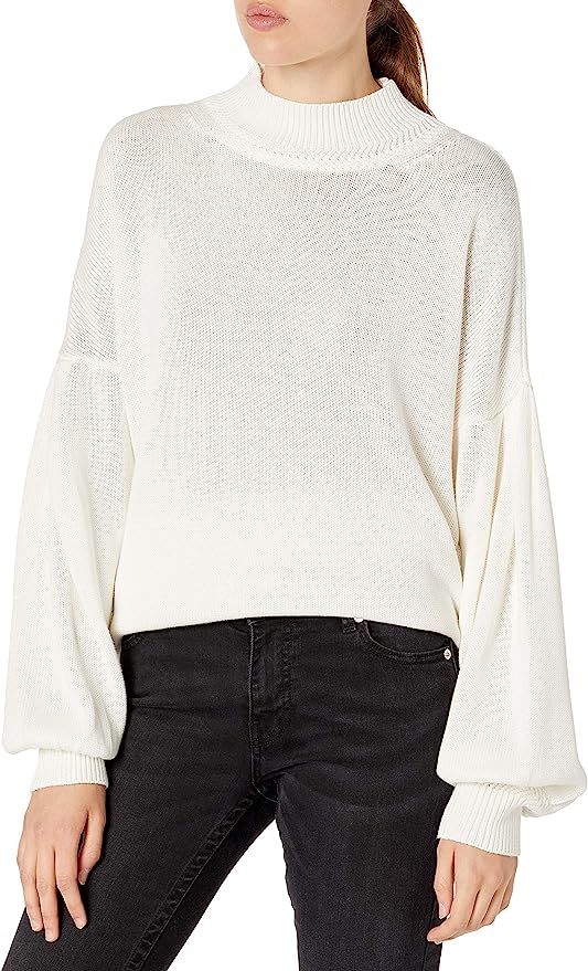 Cable Stitch Women's Pleated-Sleeve Sweater | Amazon (US)