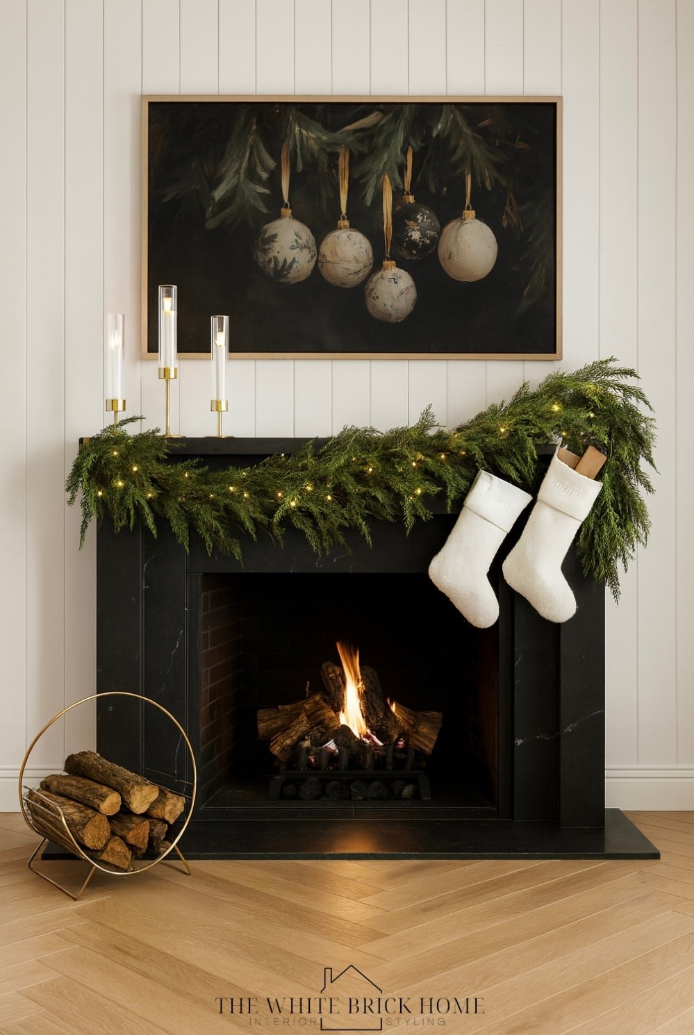 This elegant fireplace design blends timeless black marble and lush greenery to create a cozy, sophisticated focal point this season. 

Fireplace, fireplace mantel, fireplace holiday mantel, garland, frame tv, frame tv wall art, candle holders, holiday, holiday wall art, holiday decor, holiday home decor, Christmas decor, Christmas stockings, Etsy, Amazon, pottery barn, crate and barrel 

#LTKGiftGuide #LTKHoliday #LTKSeasonal