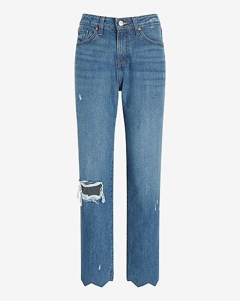 Conscious Edit Mid Rise Ripped Boyfriend Jeans | Express