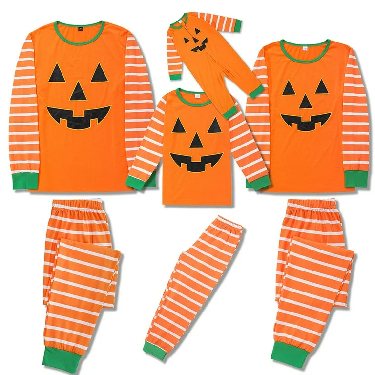 baozhu Pumpkin Halloween Matching Family Pajama Sleepwear Sets for Adults Kids and Baby | Walmart (US)