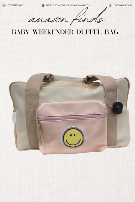 Smiley face duffle bag. Baby bag. Weekender bag. Amazon finds. Vacation bag. Luggage

#LTKbaby #LTKunder100 #LTKsalealert