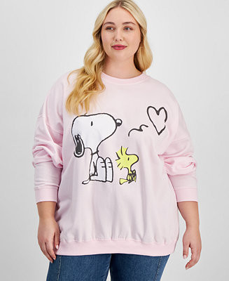 Grayson Threads, The Label Trendy Plus Size Dropped-Shoulder Snoopy Balloon Sweatshirt - Macy's | Macy's