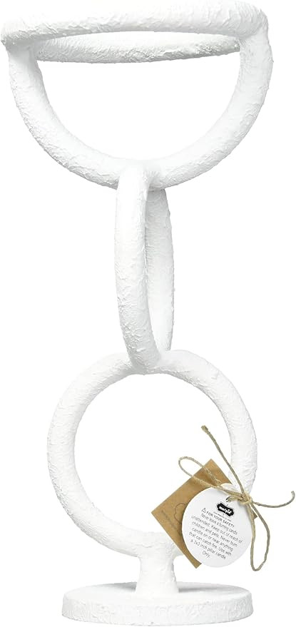 Mud Pie White Small Link Candlestick | Amazon (US)