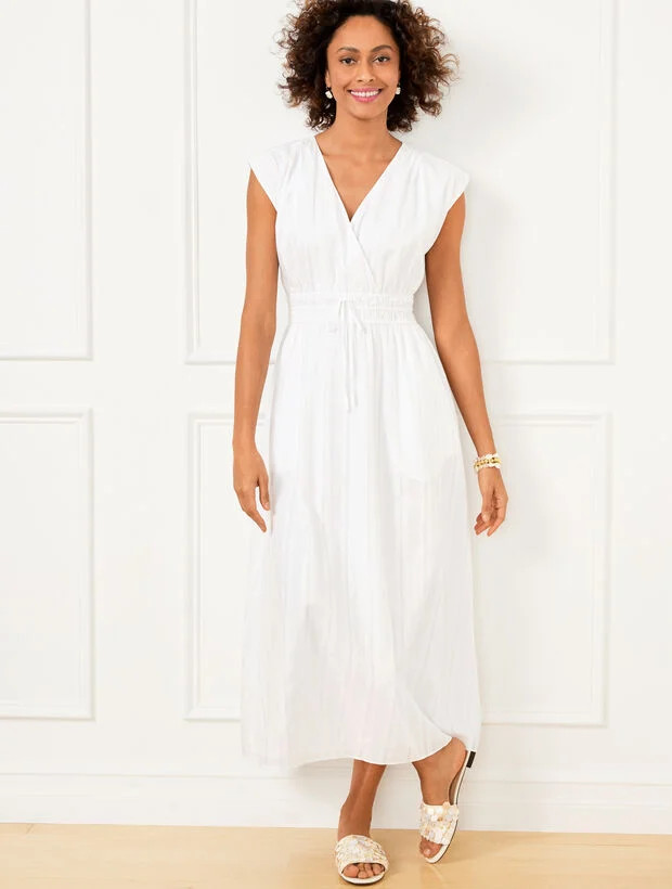 V-Neck Midi Dress | Talbots
