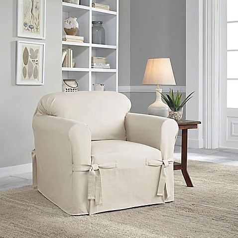Perfect Fit Relaxed Fit Cotton Duck Chair Slipcover | Bed Bath & Beyond