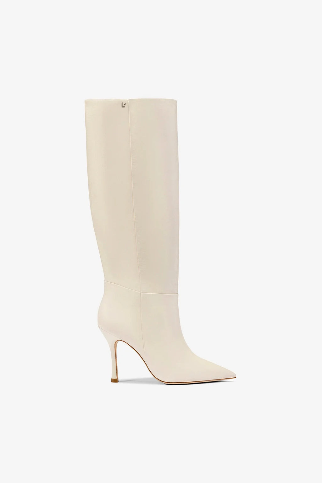 Kate Boot In Ivory Leather | Larroude