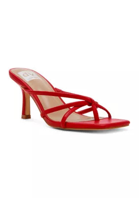 DV Dolce Vita Women's Zini Heeled Sandals, Red, 9.5M | Belk