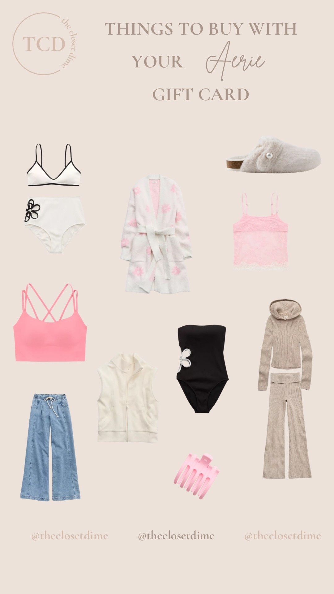 Things to buy with your Aerie gift card!
New years sales
Holiday finds
#LTKgrwm
#LTKGiftGuide 
#LTKFindsUnder100
#LTKShoppingHaul

#LTKGiftGuide #LTKgrwm #LTKFindsUnder100