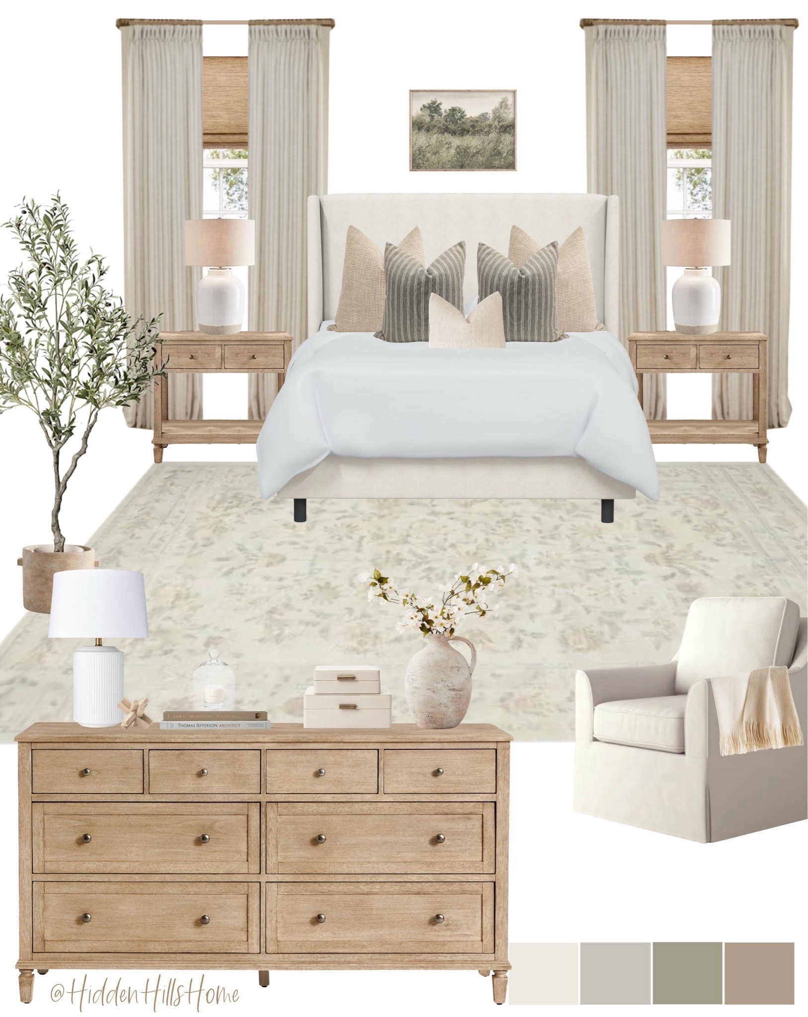 Bedroom decor mood board, master bedroom decor ideas, primary bedroom design, home decor, bedroom inspiration, cozy bedroom #bedroom 


#LTKHome #LTKSaleAlert