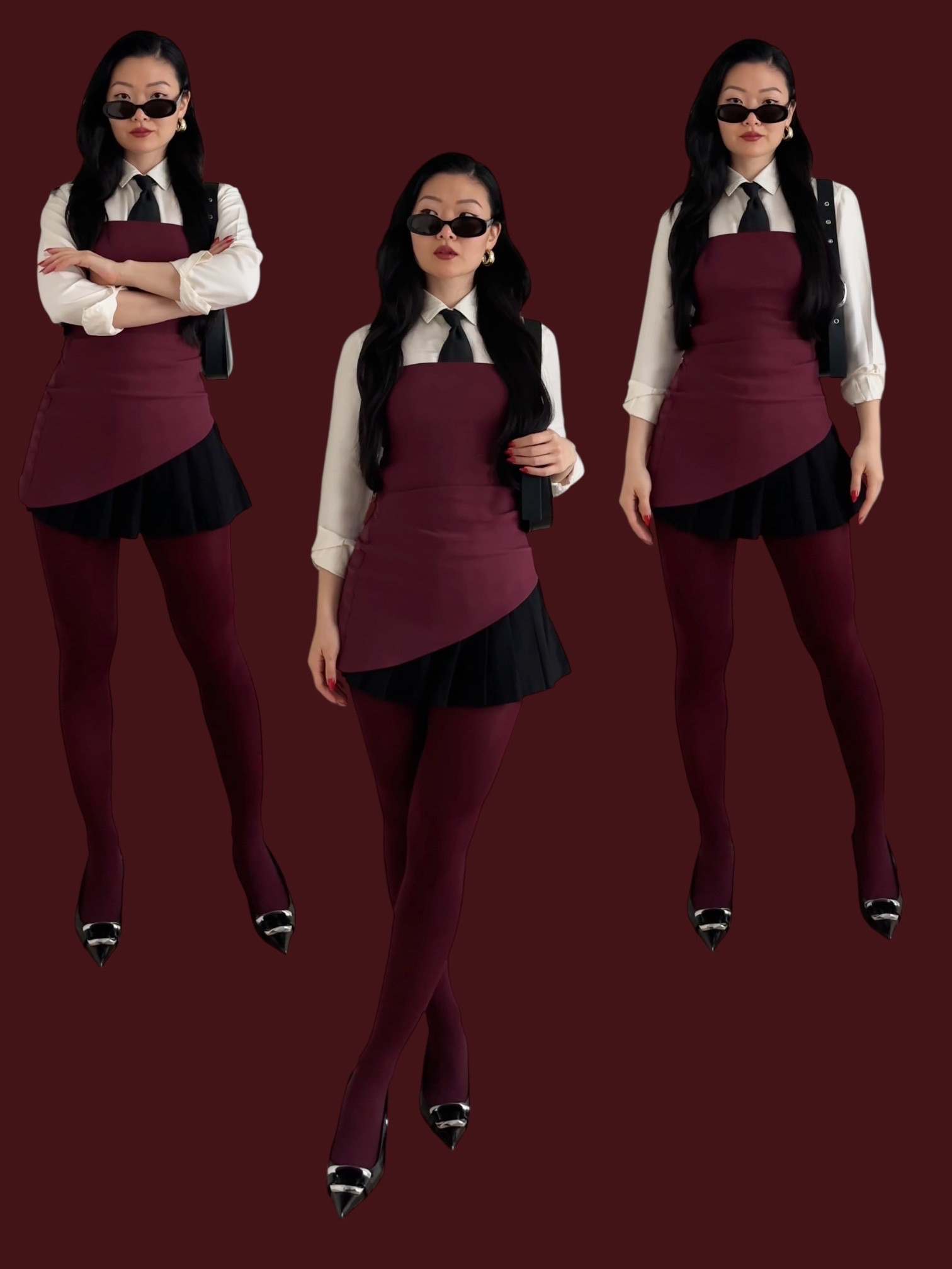 favorite burgundy preppy outfit for autumn 🍁🍂🪾

#LTKStyleTip #LTKFindsUnder100 #LTKSeasonal