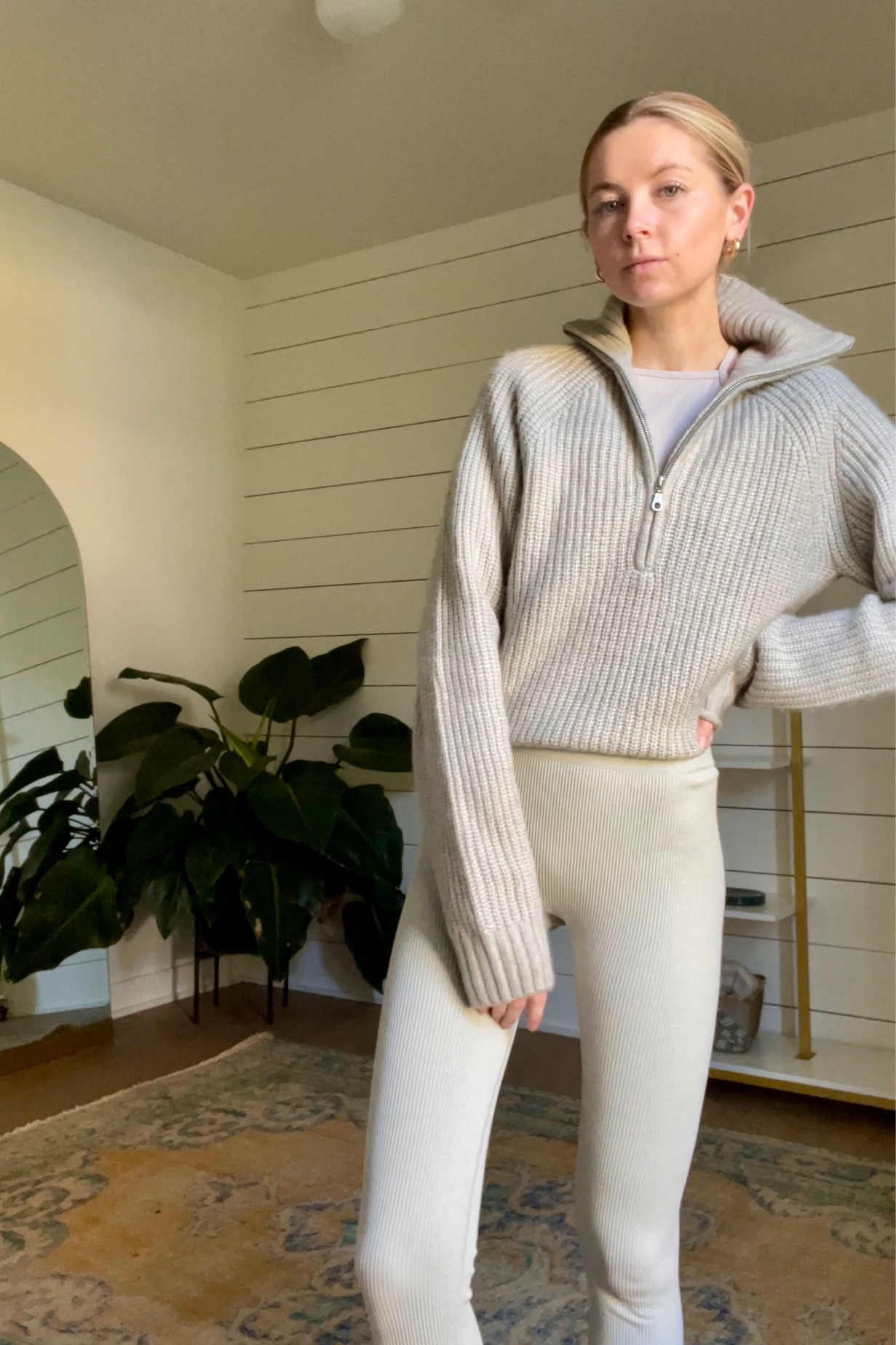 Rib-knit Half-zip Sweater curated on LTK