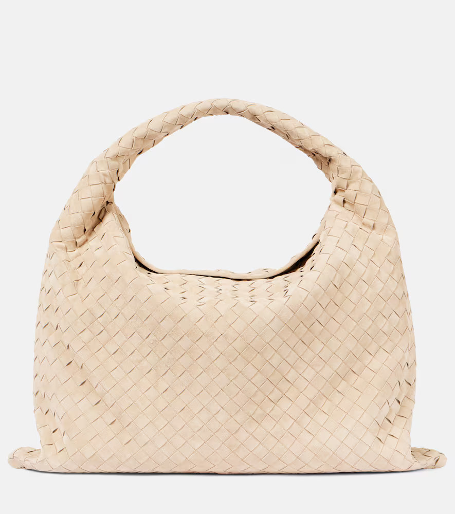 Bottega Veneta Hop Large Intrecciato suede shoulder bag | Mytheresa (US/CA)
