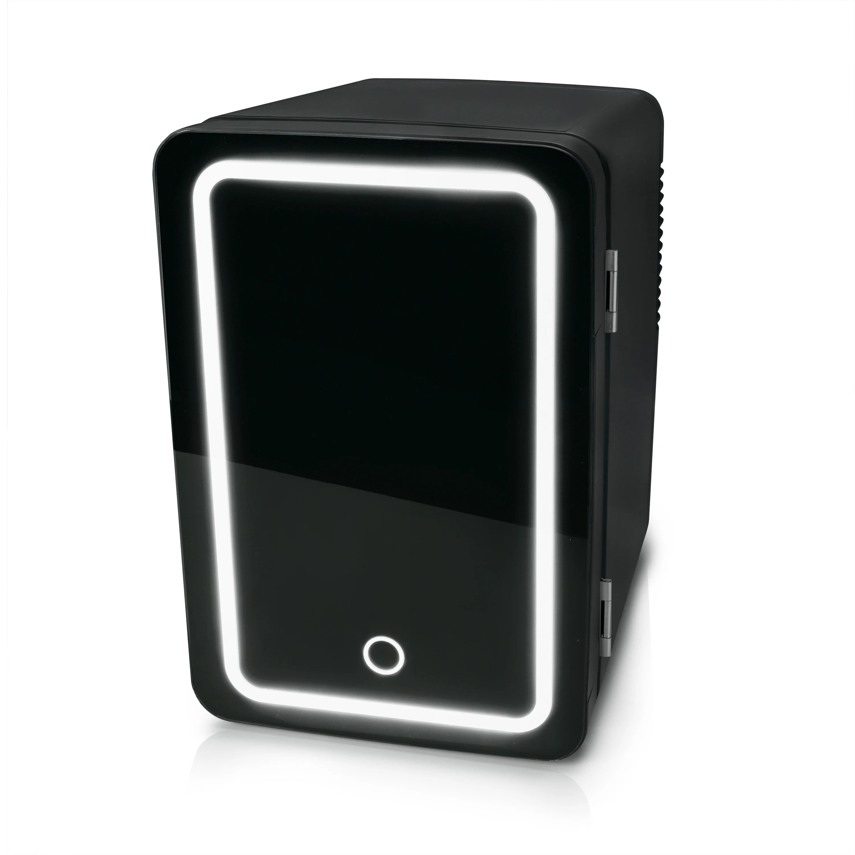 Personal Chiller LED Lighted Mini Fridge with Glass Door, Black | Walmart (US)