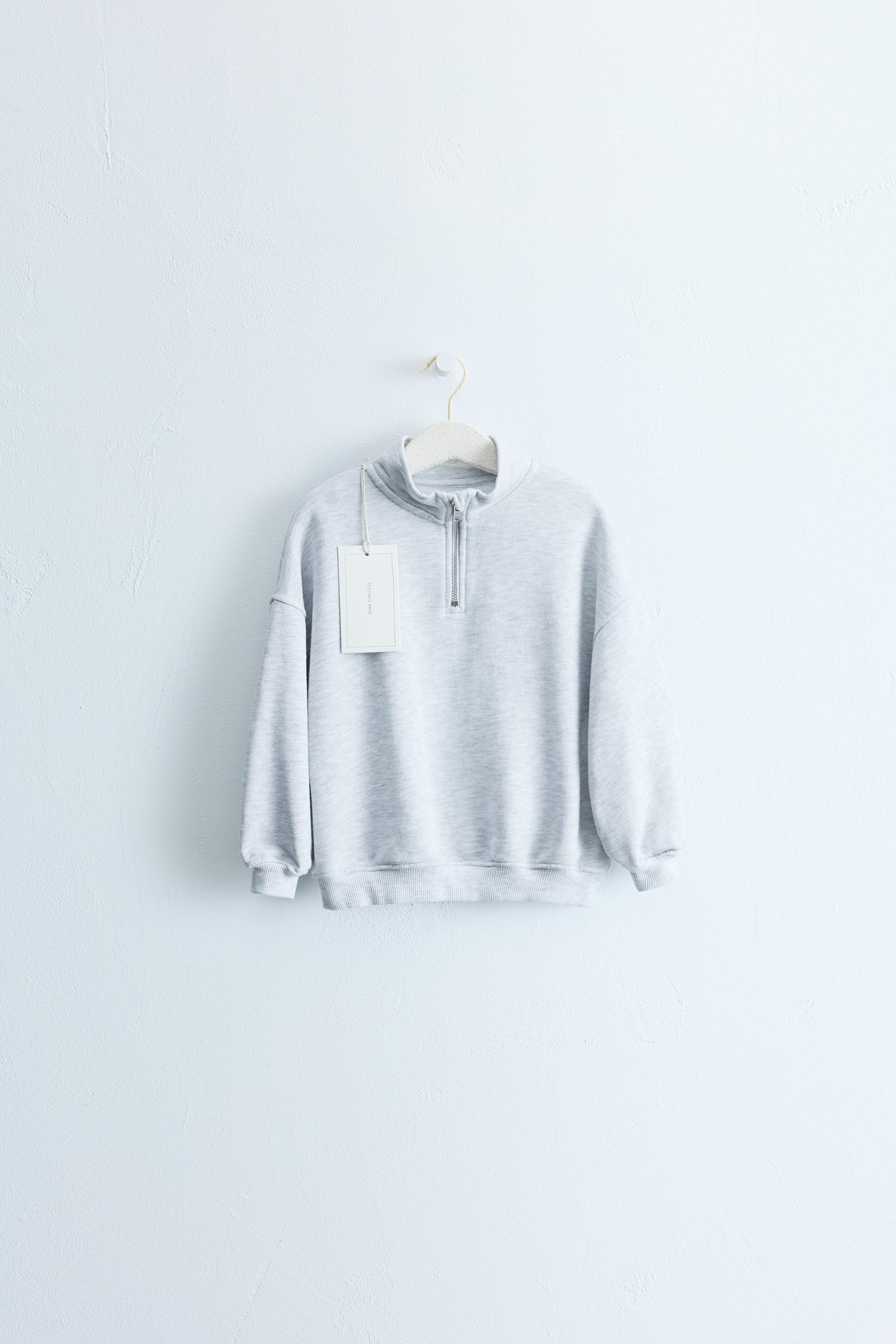 ZARA TIMELESS - PLAIN ZIP-UP SWEATSHIRT | Zara UK