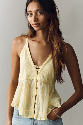By Anthropologie Cotton Racerback Swing Tank | Anthropologie (US)