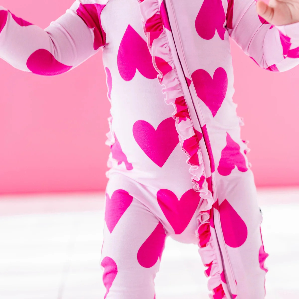 Perfectly Pink Convertible Ruffle Romper | Bums & Roses