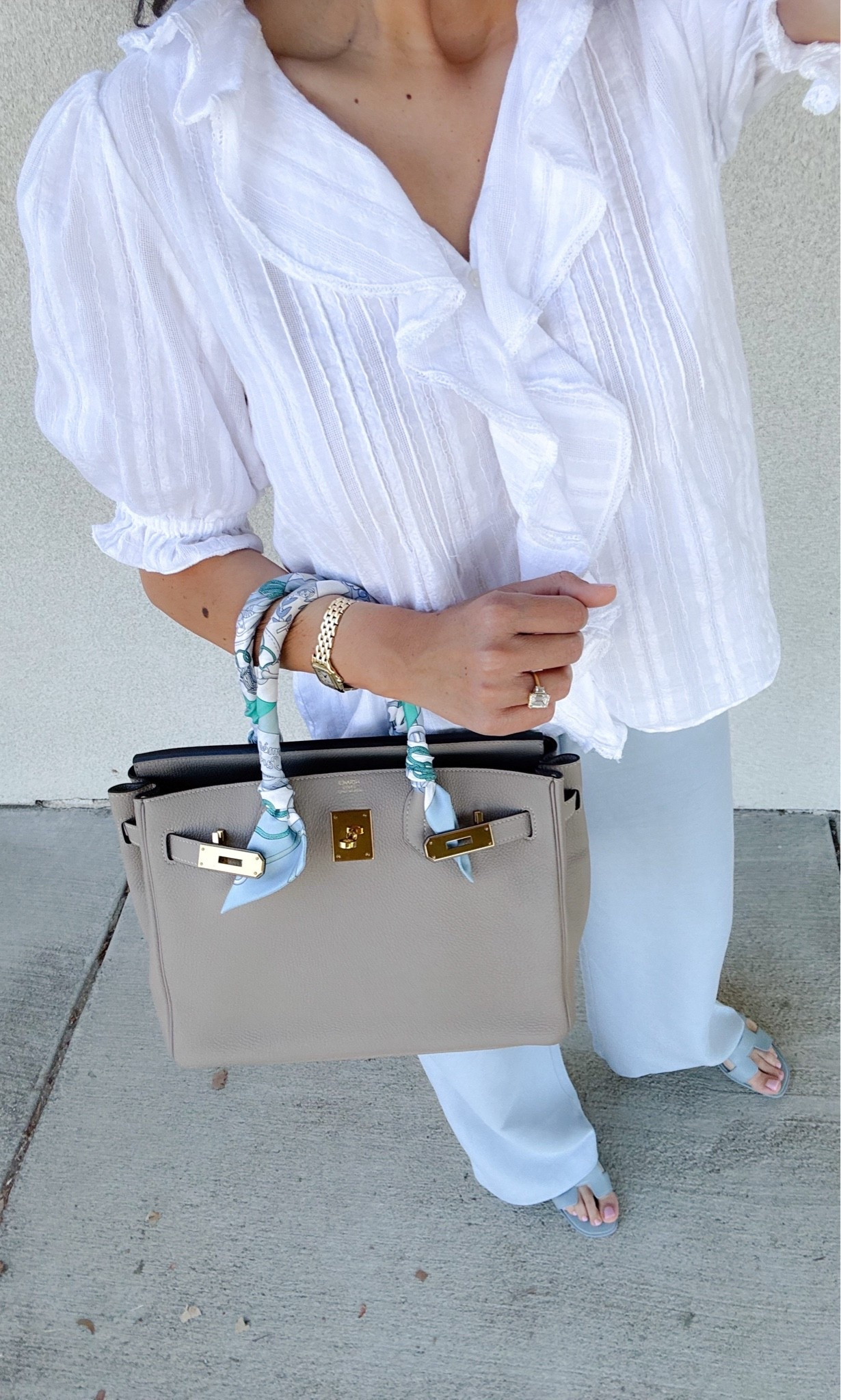 Outfit of the day. White top. Blue pants. Everything runs true to size.

#LTKOver40 #LTKootd #LTKmomlife