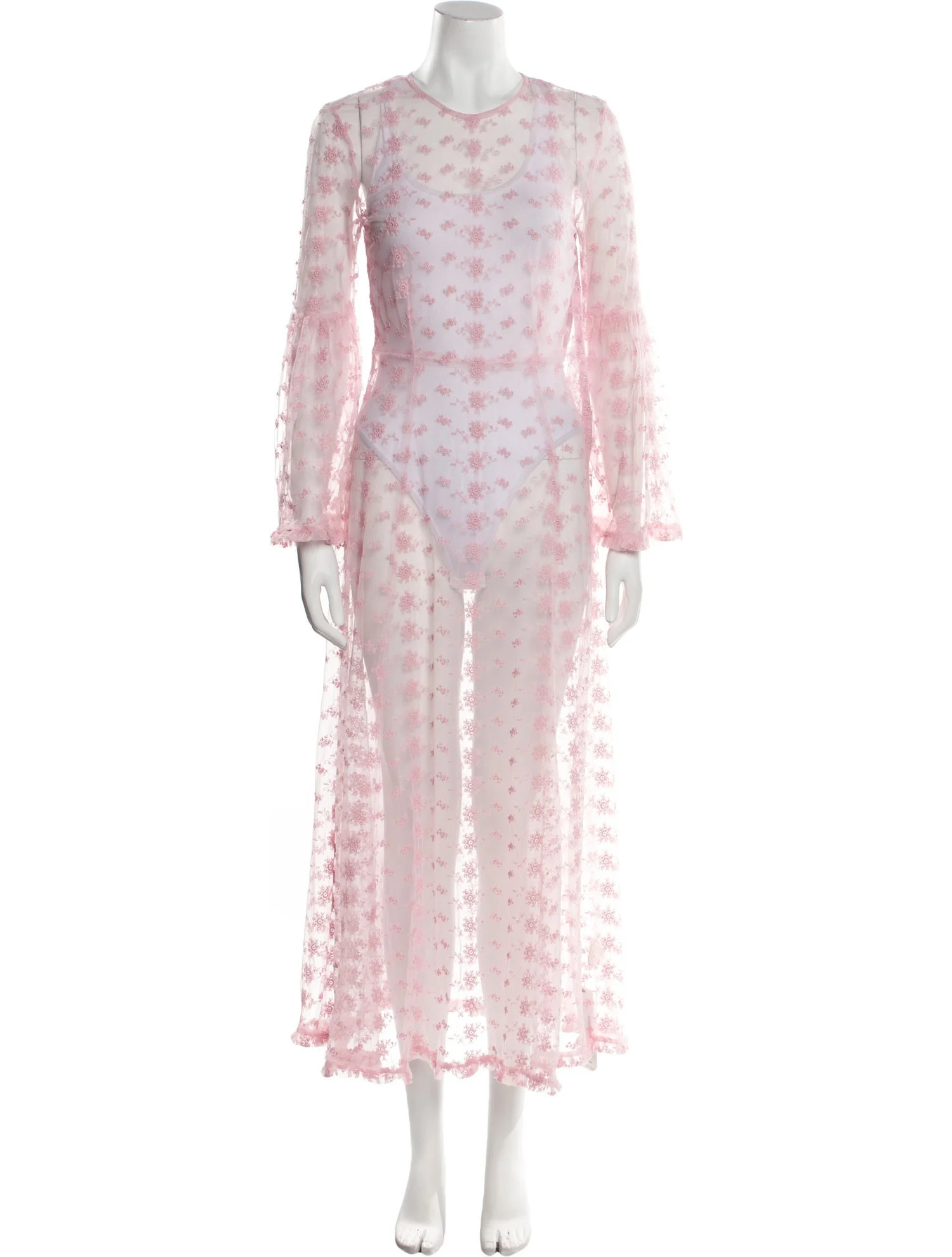 Lace Pattern Long Dress | The RealReal