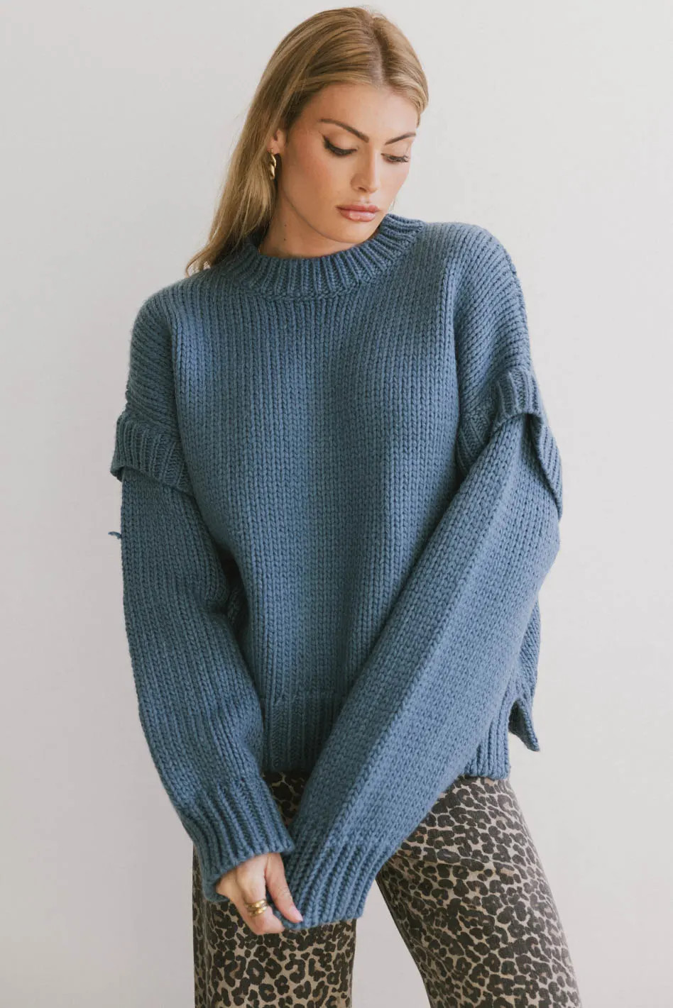 Josie Knit Sweater in Blue | Böhme US