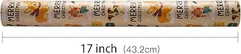 RUSPEPA Kraft Christmas Wrapping Paper Roll - Mini Roll - Christmas Dog and Merry Christmas Desig... | Amazon (US)