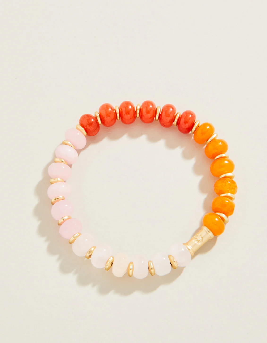 Stone Stretch Bracelet 8mm Pink/Orange | Spartina 449