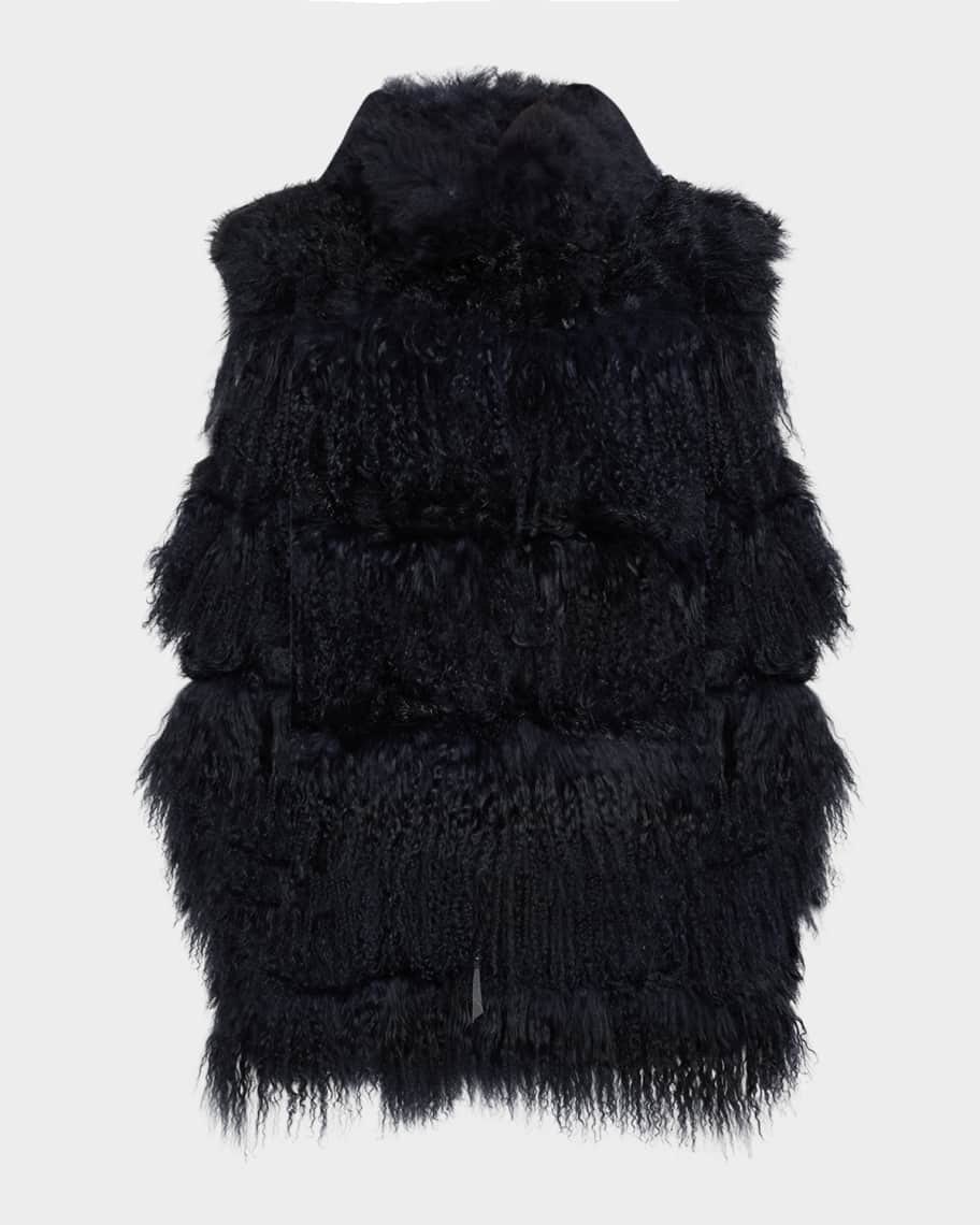 Gorski Horizontal Lamb Shearling Vest | Neiman Marcus