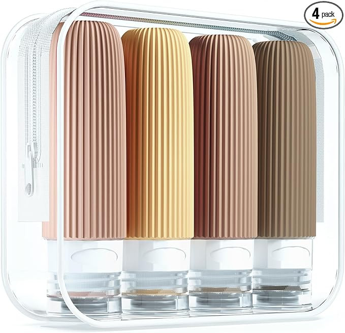 Travel Bottles for Toiletries, Tsa Approved 3oz Portable Travel Bottles, BPA Free Leak Proof Sque... | Amazon (US)