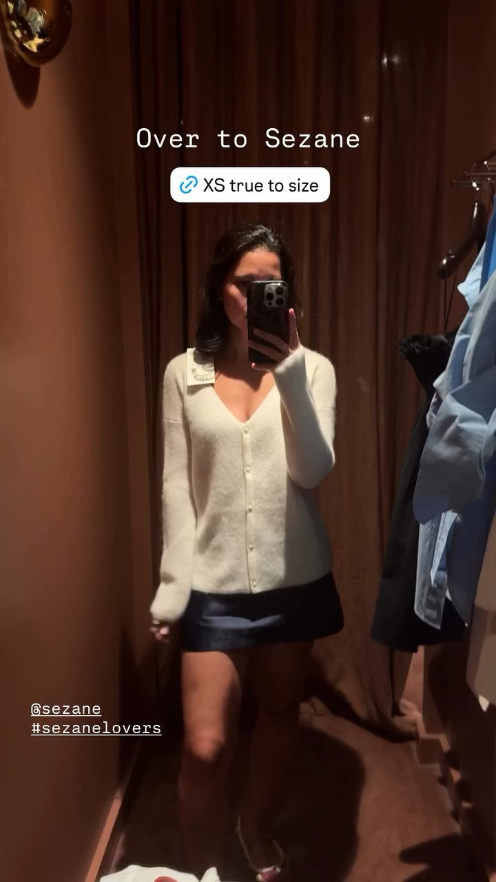 Over to Sezane  @sezane #sezanelovers Sezane cardigan, white cardigan, casual chic fall outfits, transitional outfit

#LTKootd #LTKPetite