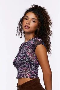 Reworked Floral Baby Tee | Forever 21 (US)