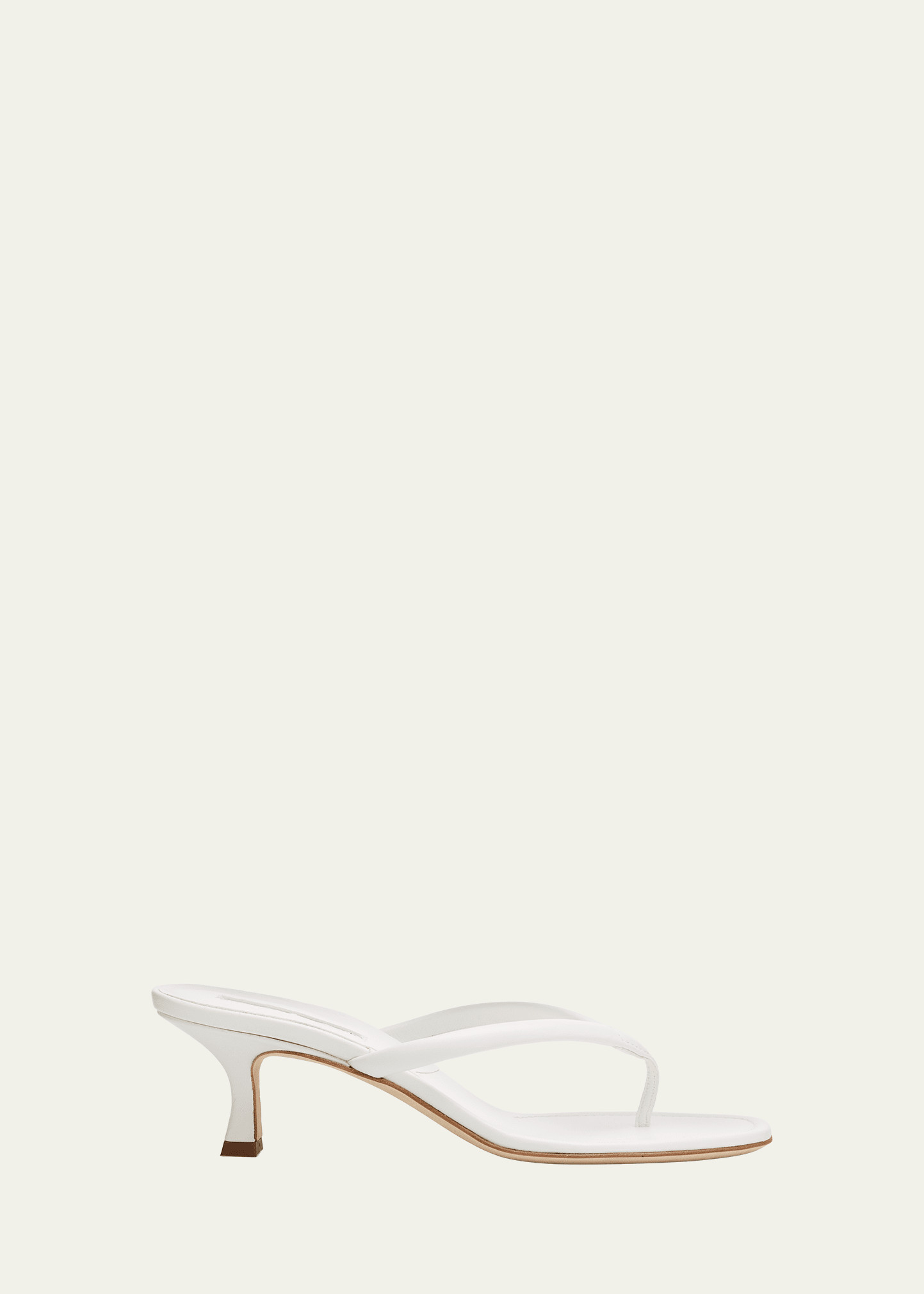Manolo Blahnik 50mm Paterno Leather Thong Sandals | Bergdorf Goodman